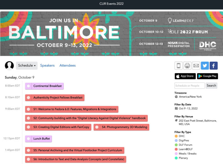 Image of 2022 CLIR events schedule