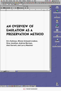 Cover for An Overview of Emulation as a Preservation Method. CLIR Publication 194.