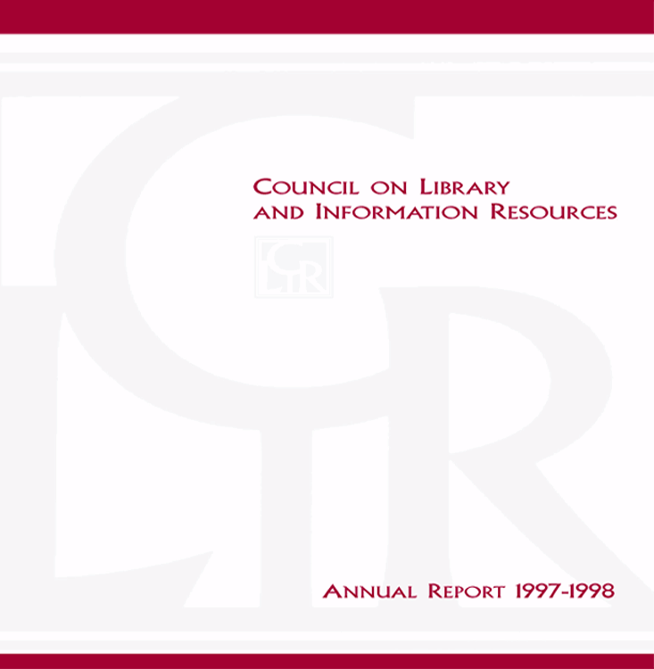 CLIR annual report 1997-1998 cover