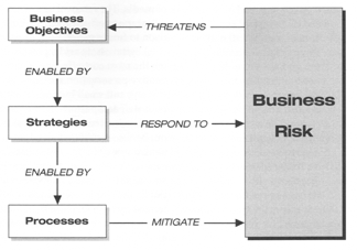 Interrelationships between business objectives, strategies, processes, and business risk