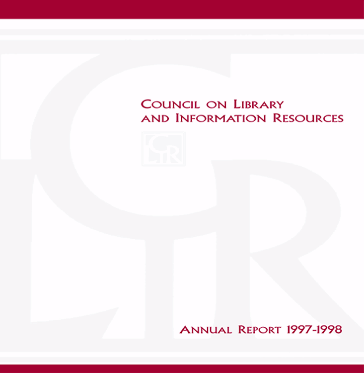 cover.gif CLIR annual report 1997-1998 cover